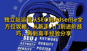 独立站运营从SEO到Adsense全方位攻略，从新手入门到进阶技巧，再到高手经验分享-数屿科技资源网