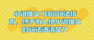 小说推文1月份玩法指南，终于有人把小说推文的玩法讲清楚了!-数屿科技资源网