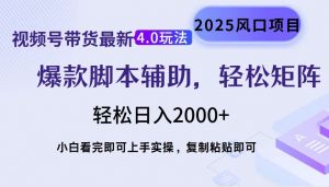视频号带货最新4.0玩法，作品制作简单，当天起号，复制粘贴，轻松矩阵...-数屿科技资源网