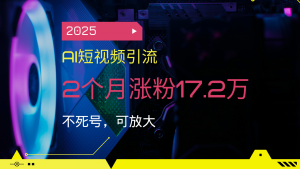 2025AI短视频引流，2个月涨粉17.2万，不死号，可放大-数屿科技资源网