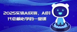 2025实体AI获客，AI时代老板必学的一堂课-数屿科技资源网