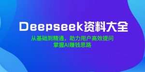 Deepseek资料大全，从基础到精通，助力用户高效提问，掌握AI赚钱思路-数屿科技资源网