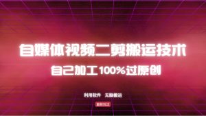详细教你自媒体视频二剪搬运技术，自己加工100%过原创，无脑搬运-数屿科技资源网