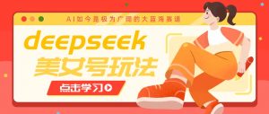 借助deepseek创作出各种风格的美女视频，7天快速涨粉，多种变现月入万元-数屿科技资源网