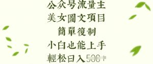流量主长期收益项目，美女图片简单复制，小白也能上手，轻松日入5张-数屿科技资源网