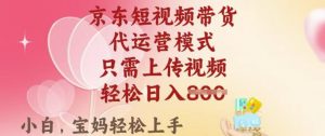 京东短视频带货，2025翻身项目，只需上传视频，单月稳定变现8k+【揭秘】-数屿科技资源网