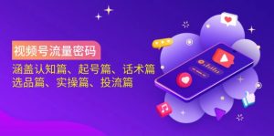 视频号流量密码:涵盖认知篇、起号篇、话术篇、选品篇、实操篇、投流篇-数屿科技资源网