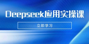 Deepseek应用实操课：AI制作数字妈妈、写真、短视频，辅导作业，PPT制作等-数屿科技资源网