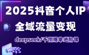2025抖音个人IP全域流量变现进阶课,deepseek千川爆单进阶课-数屿科技资源网
