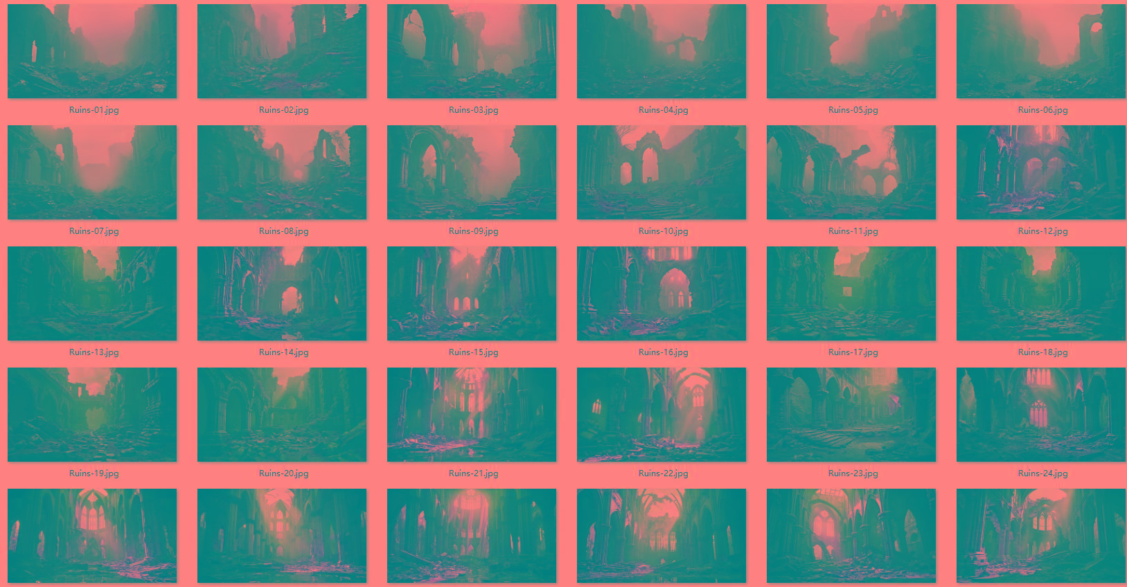 1600张科幻外星恐怖战争废墟环境背景 5K高清图片素材-数屿科技资源网