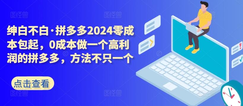 拼多多2024零成本包起，0成本做一个高利润的拼多多，方法不只一个-数屿科技资源网