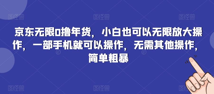 京东无限0撸年货，小白也可以无限放大操作，一部手机就可以操作，无需其他操作，简单粗暴-数屿科技资源网