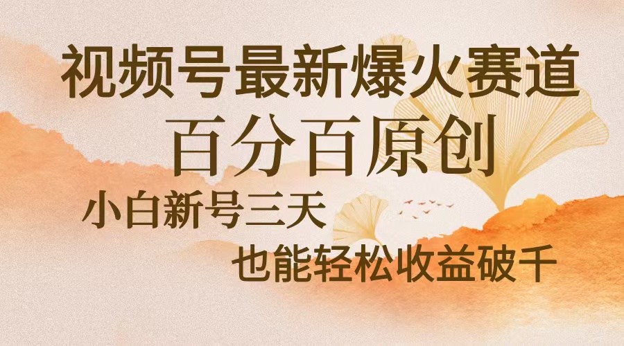 视频号最新爆火赛道,中老年粉深信不疑,百分百原创,新号三天收益轻松...-数屿科技资源网