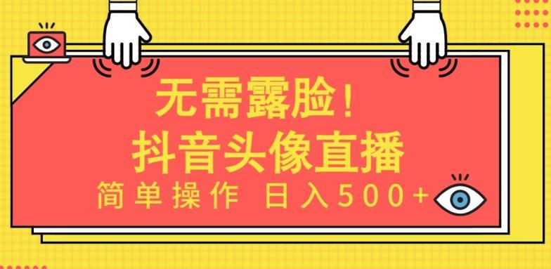 无需露脸，Ai头像直播项目，简单操作日入500+【揭秘】-数屿科技资源网