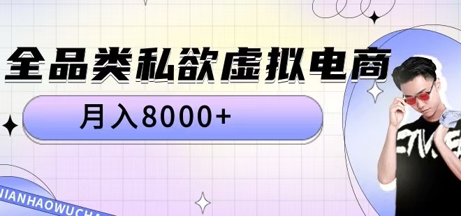 全品类私欲虚拟电商，月入8000+【揭秘】-数屿科技资源网