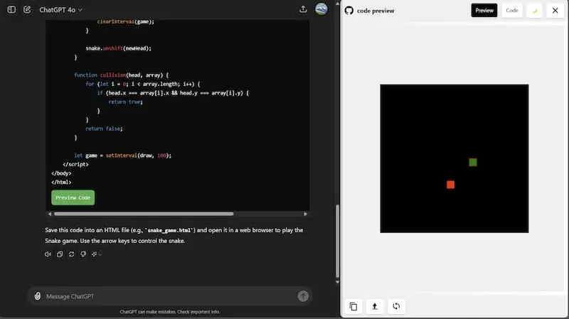 ChatGPT Code Preview｜AI编程预览工具-数屿科技资源网