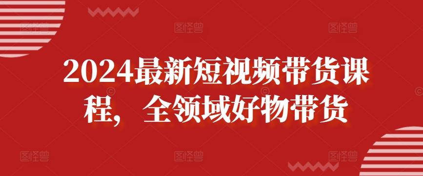 2024最新短视频带货课程，全领域好物带货-数屿科技资源网