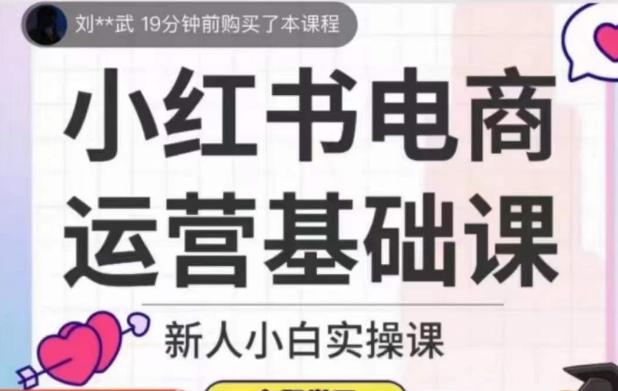 小红书电商运营基础课，新人小白实操课-数屿科技资源网
