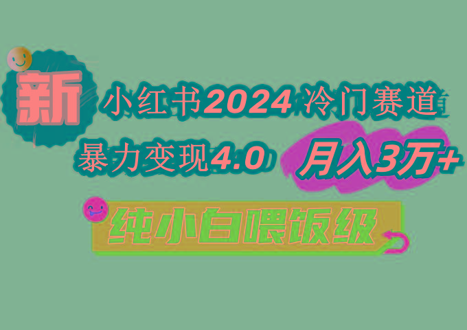 小红书2024冷门赛道 月入3万+ 暴力变现4.0 纯小白喂饭级-数屿科技资源网